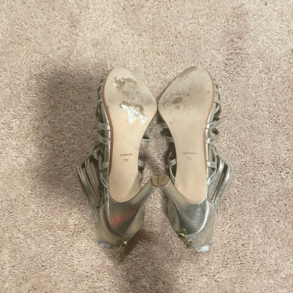 Neiman Marcus Gold Heels - Picture 3 of 3